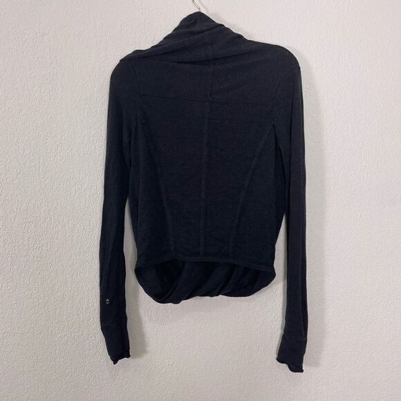 Lululemon Grey Drape Front Sweater - Picture 2 of 7